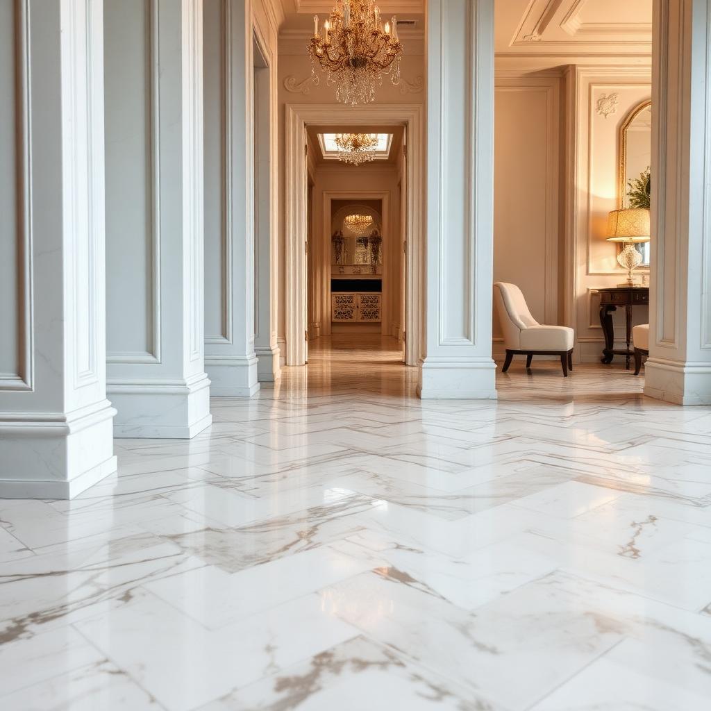 Marble flooring installation